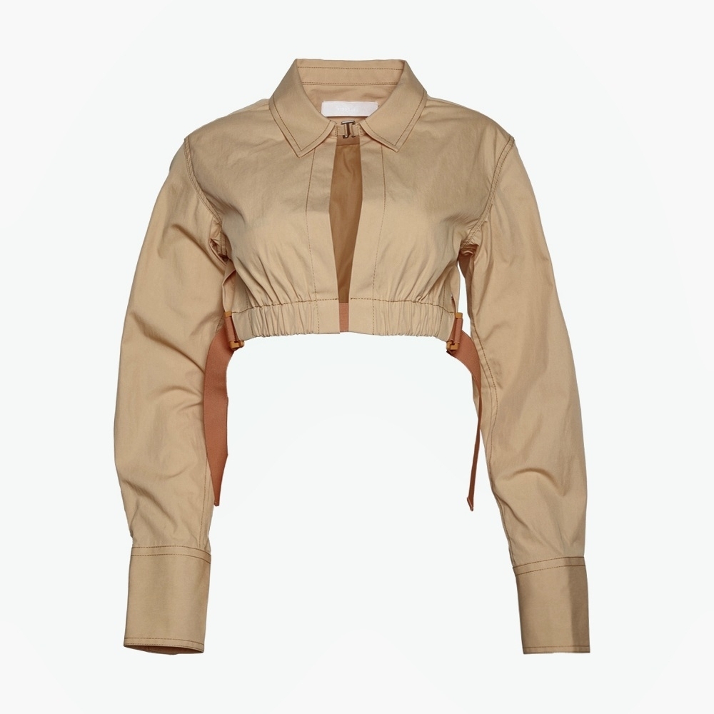 Dion Lee Safety Slider Shirt in Khaki Size 8/Small NWT